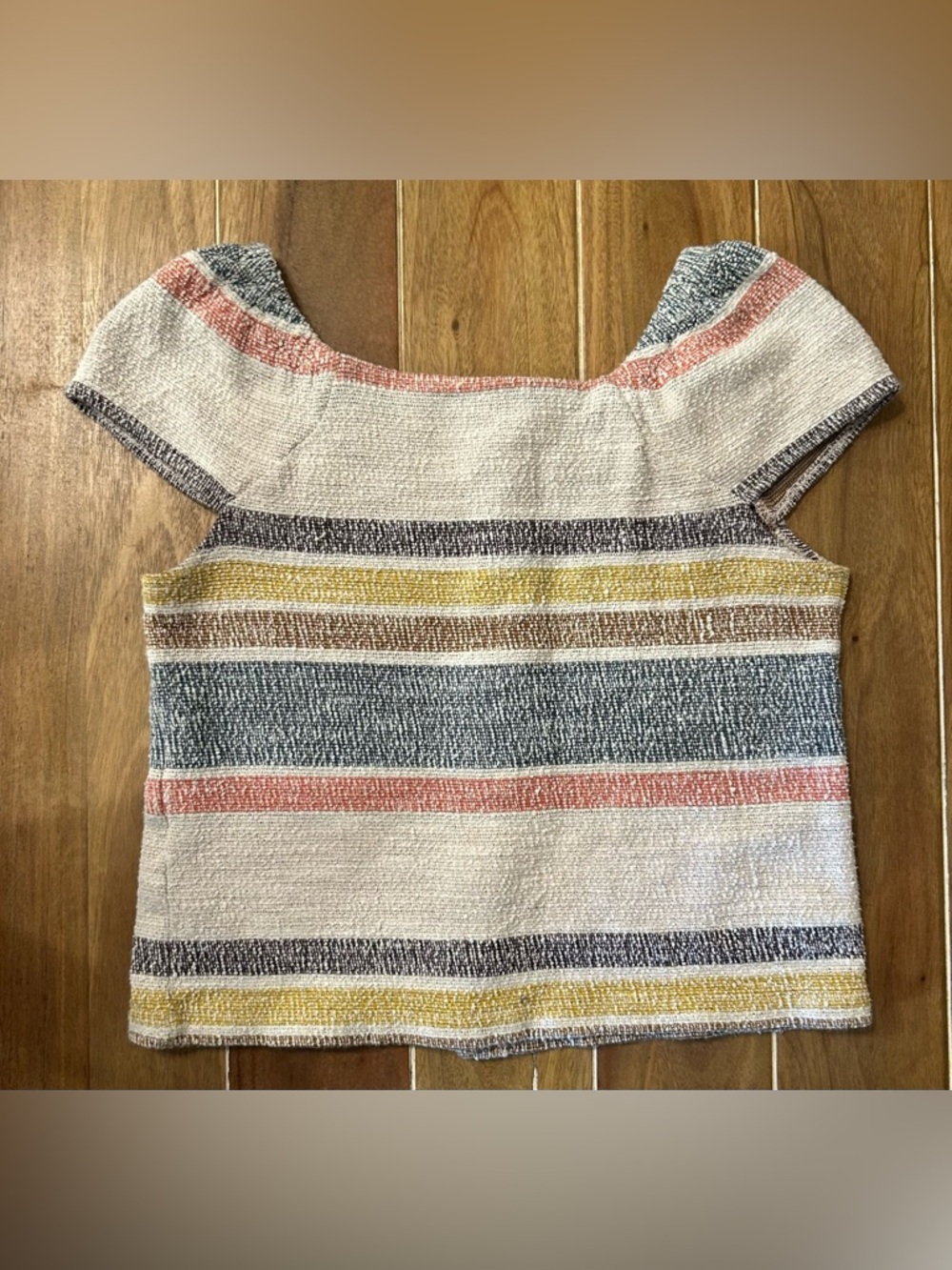 MADEWELL Striped Knit Scoop Neck Crop Top - Multicolor - Picture 4 of 4